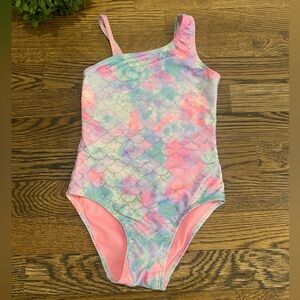 SO Little Girls Mermaid One Piece Bathing Suit Sz 4/5